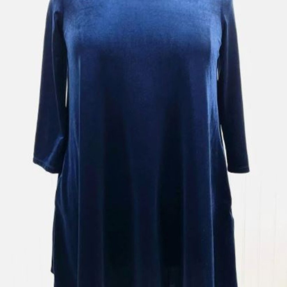 NWT Agnes and Dora Velvet Swing Tunic in Deep Sapphire